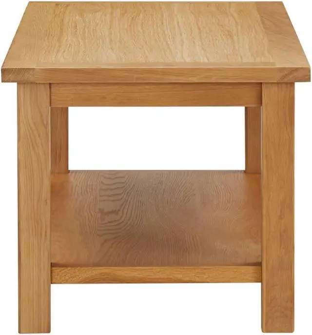 Alt view image 3 of 17 - vidaXL Solid Oak Wood Coffee Table Couch Accent Living Room Side End Storage