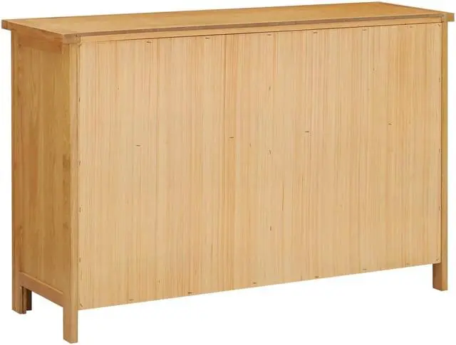 Alt view image 5 of 14 - vidaXL Solid Oak Wood Chest of Drawers Drawer Side Storage Cabinet Sideboard