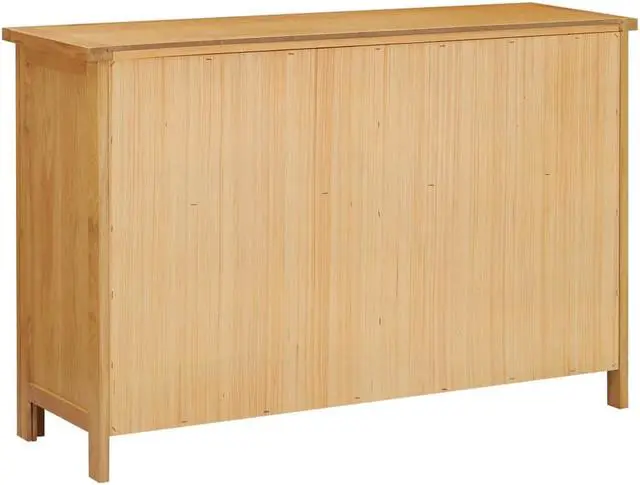 Alt view image 4 of 14 - vidaXL Solid Oak Wood Chest of Drawers Drawer Side Storage Cabinet Sideboard