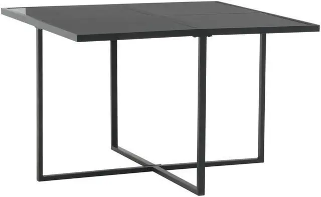 Alt view image 5 of 7 - vidaXL Patio Dining Set 5 Piece PVC Rattan Black and Brown Seat Dinner Garden