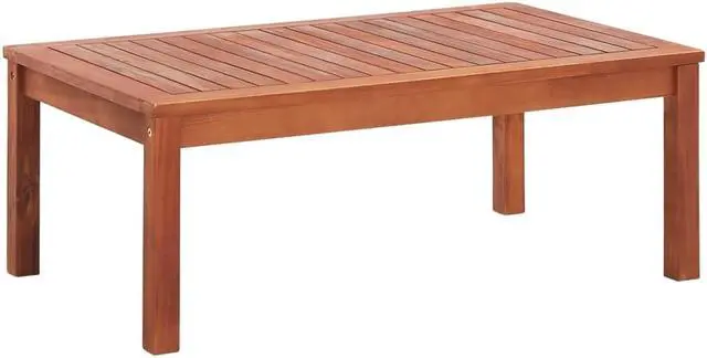 Alt view image 4 of 7 - vidaXL Patio Furniture Set 4 Piece Outdoor Sofa with Table Solid Acacia Wood