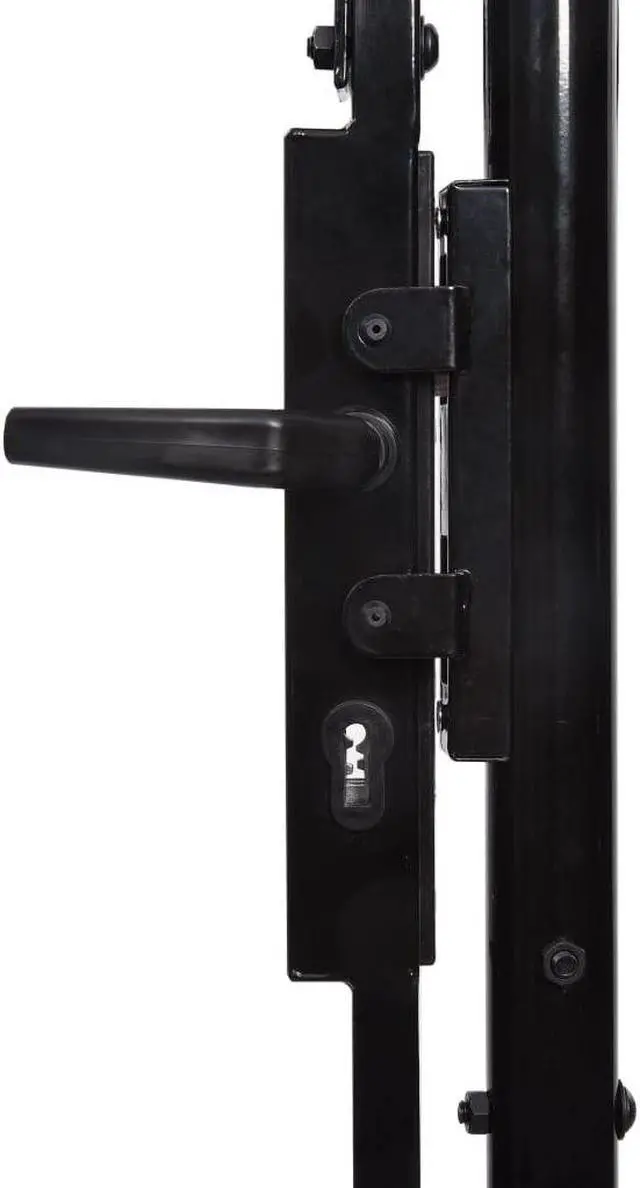 Alt view image 3 of 11 - vidaXL Single Door Fence Gate with Hoop Top 39.4" x 29.5"