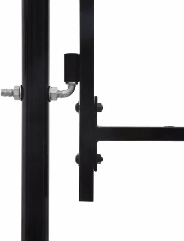 Alt view image 2 of 11 - vidaXL Single Door Fence Gate with Hoop Top 39.4" x 29.5"