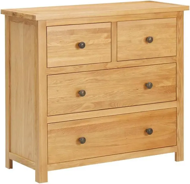 Main image of vidaXL Solid Oak Wood Chest of Drawers Sideboard Drawer Side Storage Cabinet