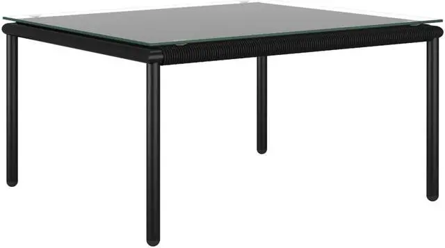 Alt view image 4 of 7 - vidaXL Patio Lounge Set Patio Furniture Set Table and Chair 5 Piece Black PVC