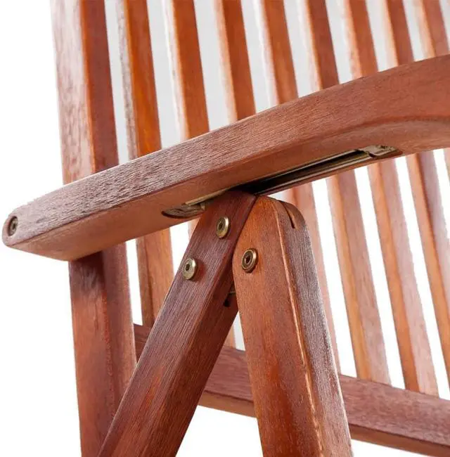 Alt view image 7 of 14 - vidaXL Folding Garden Chairs 2 pcs Solid Acacia Wood Brown