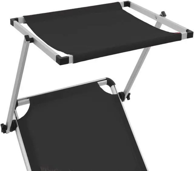Alt view image 6 of 11 - vidaXL Patio Lounge Chair with Adjustable Backrest Folding Sunlounger Textilene