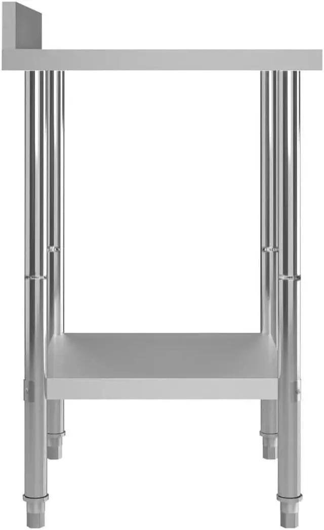 Alt view image 4 of 14 - vidaXL Work Table Stainless Steel Table for Restaurant Home and Hotel Commercia