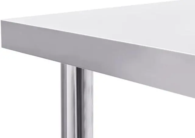 Alt view image 17 of 20 - vidaXL Kitchen Work Table Hotel Prep Work Table with Undershelf Stainless Steel