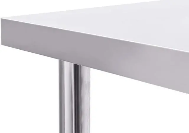 Alt view image 19 of 20 - vidaXL Kitchen Work Table Hotel Prep Work Table with Undershelf Stainless Steel