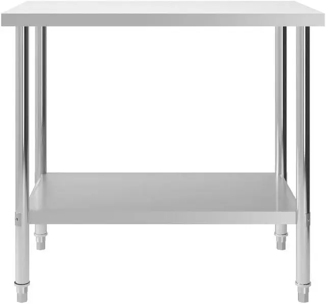 Alt view image 3 of 13 - vidaXL Work Table Stainless Steel Table for Restaurant Home and Hotel Commercia