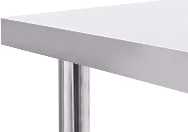 Alt view image 6 of 17 - vidaXL Work Table Stainless Steel Table for Restaurant Home and Hotel Commercia