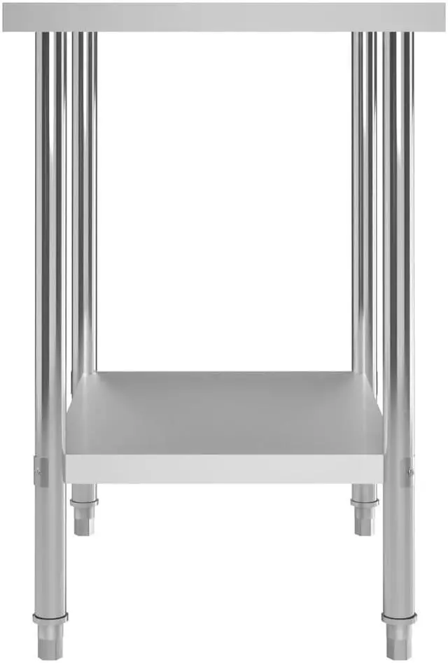 Alt view image 4 of 17 - vidaXL Work Table Stainless Steel Table for Restaurant Home and Hotel Commercia