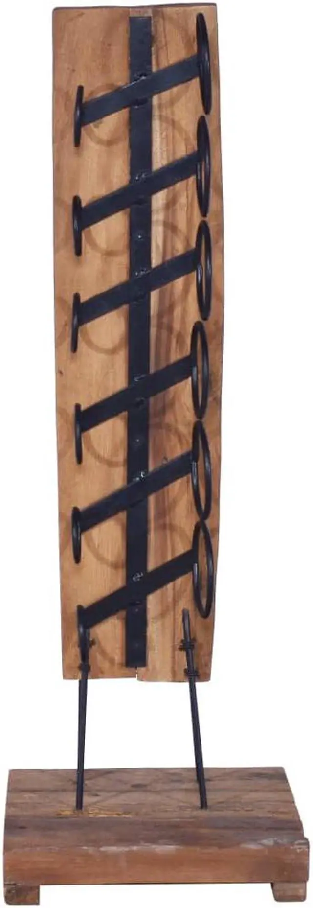 Alt view image 13 of 14 - vidaXL Wine Rack Wine Bottle Holder for 6 Bottles Floor Wine Cabinet Solid Teak