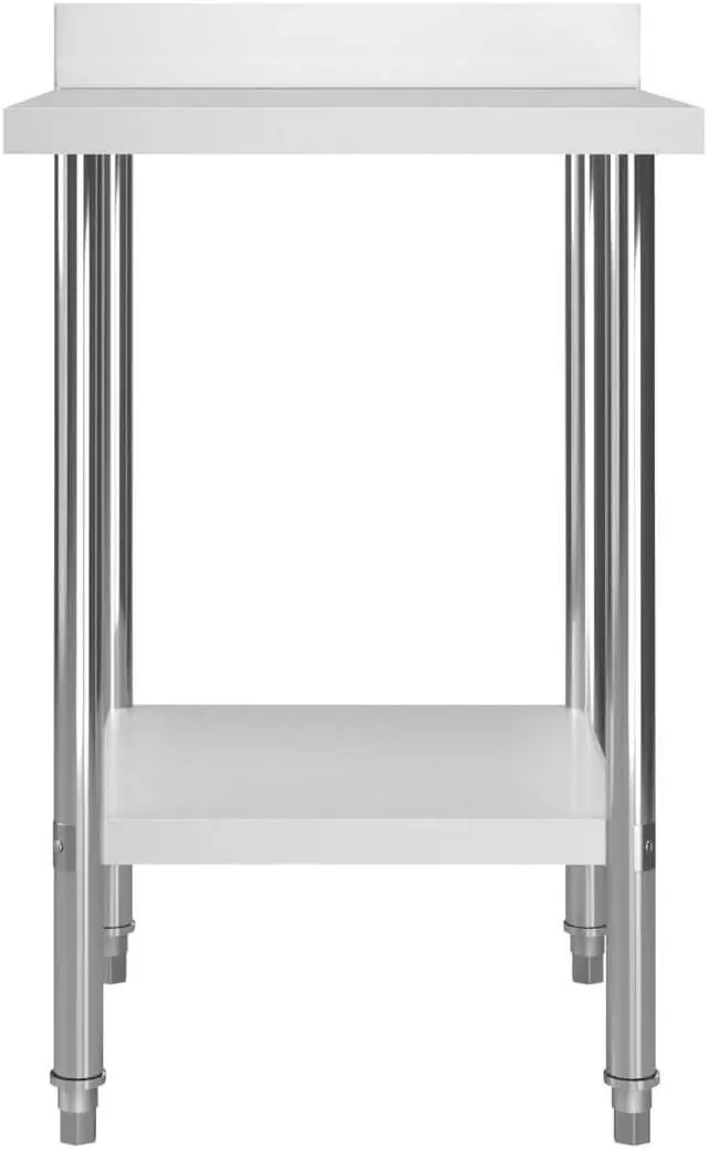 Alt view image 3 of 14 - vidaXL Work Table Stainless Steel Table for Restaurant Home and Hotel Commercia