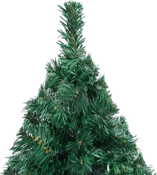 Alt view image 3 of 13 - vidaXL Christmas Tree Artificial Tree with Stand and Thick Branches Green PVC