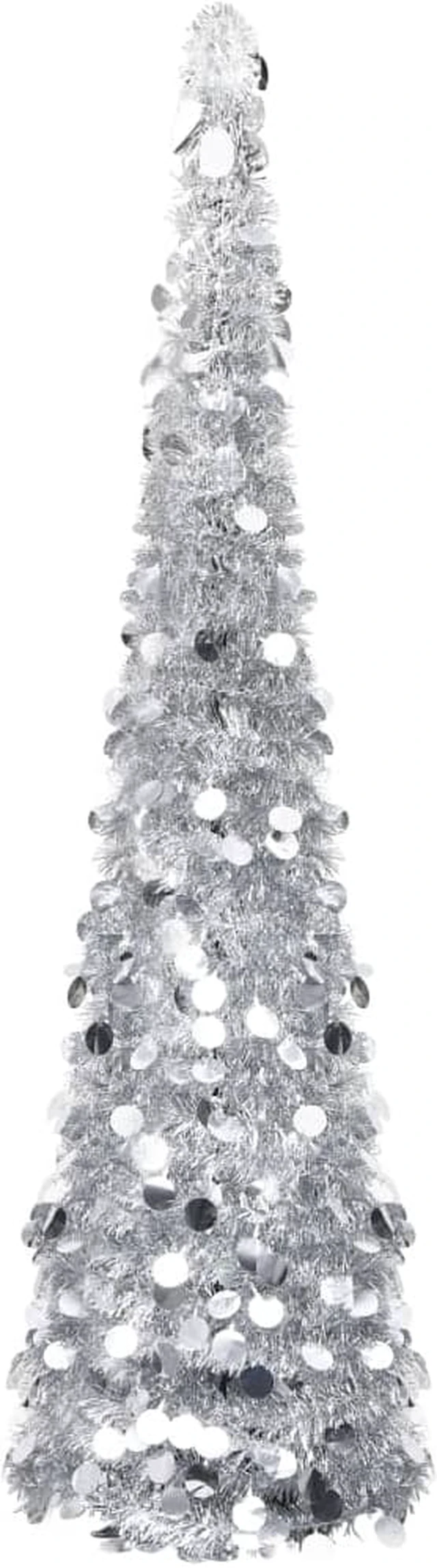 Alt view image 11 of 15 - vidaXL Christmas Tree Pop-up Artificial Tree Christmas Decoration Silver PET