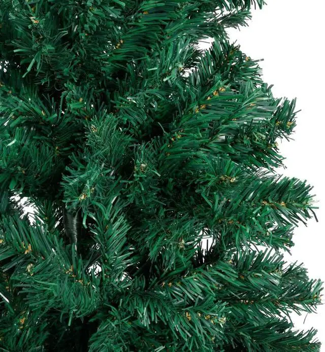 Alt view image 4 of 13 - vidaXL Christmas Tree Artificial Tree with Stand and Thick Branches Green PVC