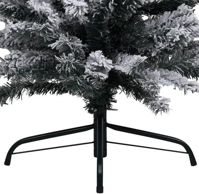 Alt view image 5 of 12 - vidaXL Christmas Tree Decoration Artificial Slim Tree with Stand Green PVC