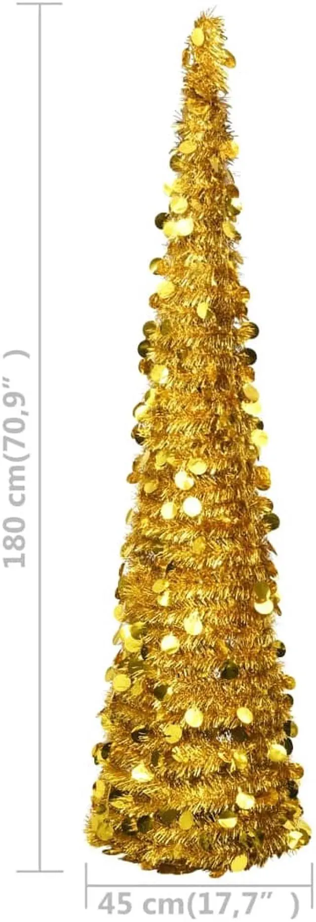 Alt view image 5 of 10 - vidaXL Christmas Tree Pop-up Artificial Tree Christmas Decoration Green PET