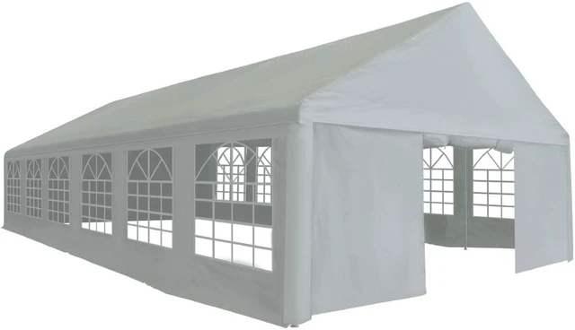 Alt view image 8 of 8 - vidaXL Party Tent PE 236.2"x472.4" Gray