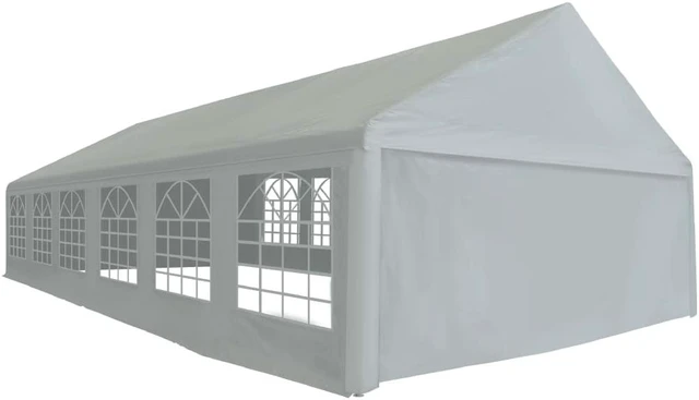 Alt view image 4 of 8 - vidaXL Party Tent PE 236.2"x472.4" Gray