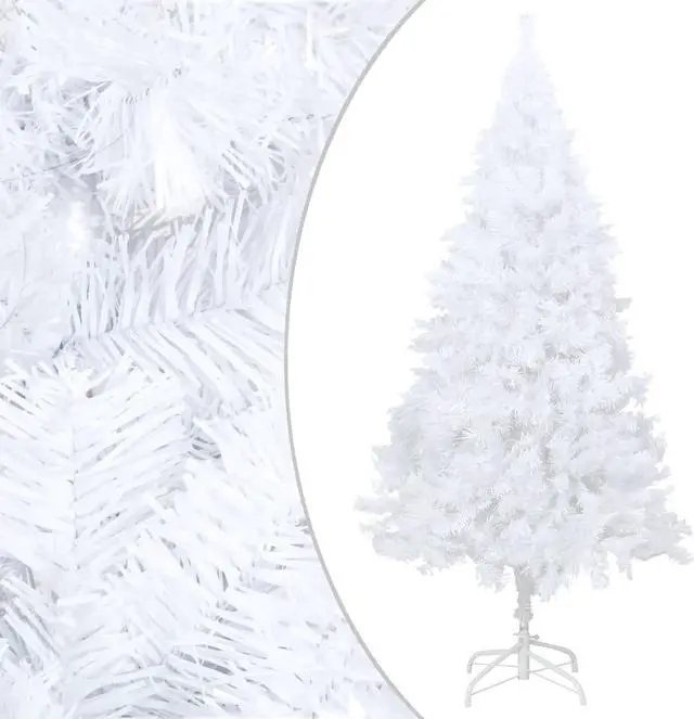 Main image of vidaXL Christmas Tree Artificial Tree with Stand and Thick Branches White PVC