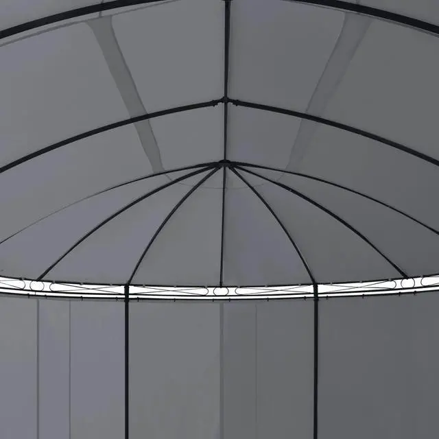 Alt view image 7 of 11 - vidaXL Gazebo with Curtains 208.7"x137.8"x104.3" Anthracite