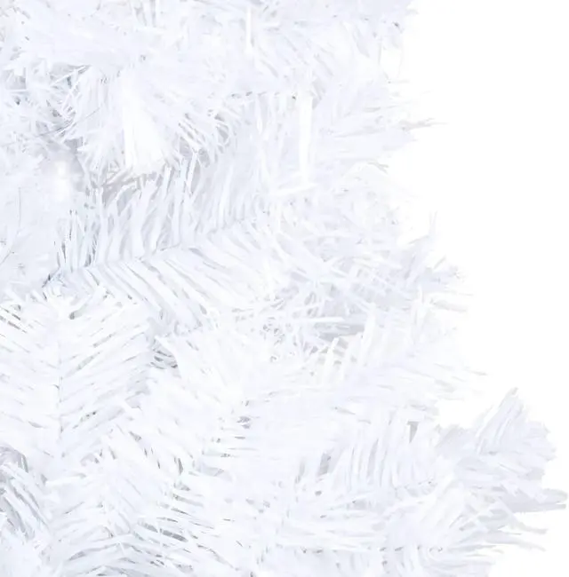 Alt view image 12 of 14 - vidaXL Christmas Tree Artificial Tree with Stand and Thick Branches White PVC