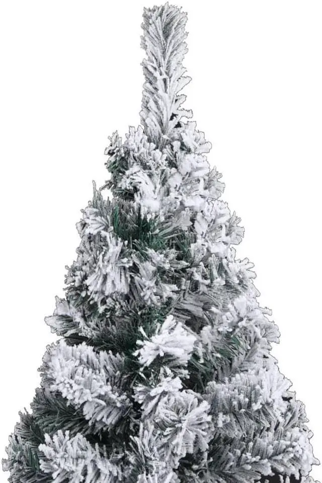 Alt view image 3 of 12 - vidaXL Christmas Tree Decoration Artificial Slim Tree with Stand Green PVC