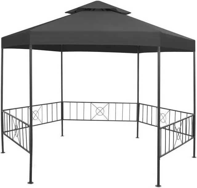 Main image of vidaXL Gazebo Canopy Tent Patio Pavilion Wedding Party Tent for Beach Anthracite