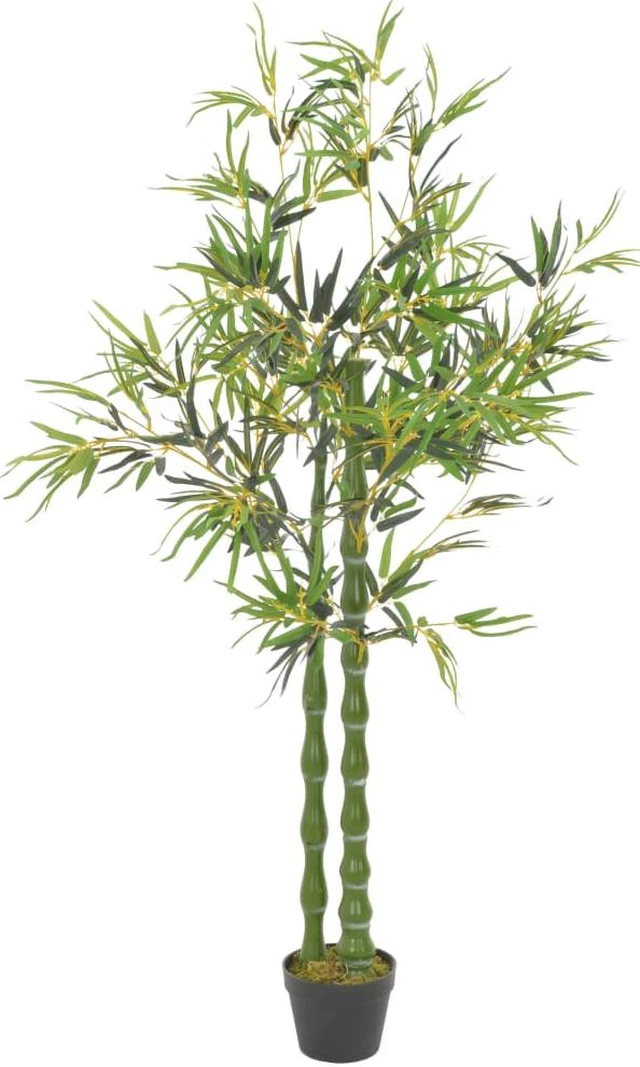 Alt view image 6 of 7 - vidaXL Artificial Plant Bamboo with Pot Green 63"