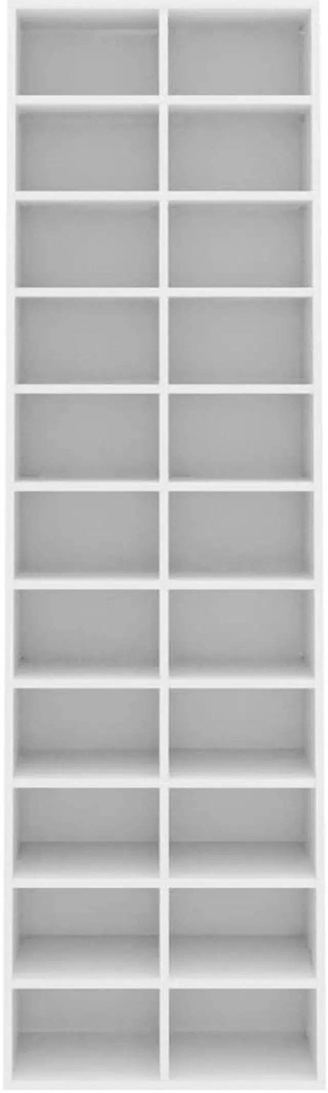 Alt view image 6 of 9 - vidaXL Shoe Cabinet White 21.2"x13.3"x72" Chipboard