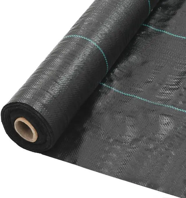 Alt view image 10 of 14 - vidaXL Weed Membrane Landscape Fabric Weed Control Cloth PP 6.6'x164' Black