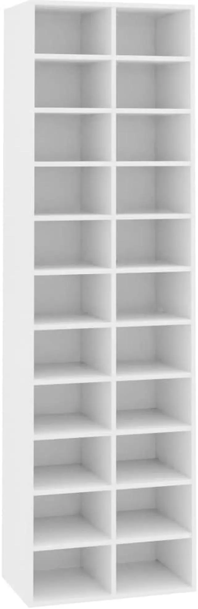 Alt view image 4 of 9 - vidaXL Shoe Cabinet White 21.2"x13.3"x72" Chipboard