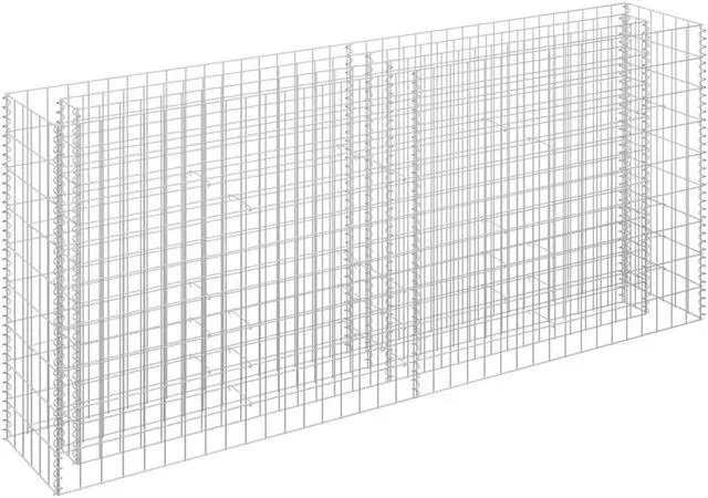 Alt view image 10 of 12 - vidaXL Gabion Raised Bed Galvanized Steel 70.9"x35.4" Planter Basket Pot Wall