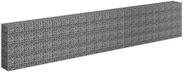Alt view image 7 of 9 - vidaXL Gabion Raised Bed Galvanized Steel 177.2"x11.8"x35.4"