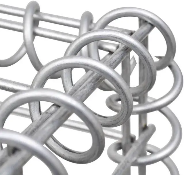 Alt view image 5 of 10 - vidaXL H-Shaped Gabion Planter Steel Wire 59.1" Flower Bed Basket Pot Garden