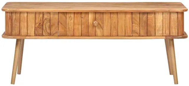 Alt view image 6 of 14 - vidaXL Coffee Table 39.4"x19.7"x15.7" Solid Acacia Wood