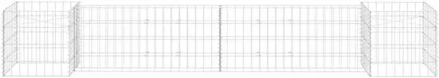 Alt view image 6 of 14 - vidaXL H-Shaped Gabion Planter Steel Wire 223.6"x15.7"x15.7"