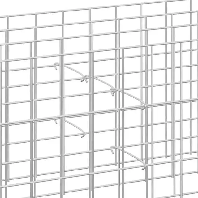 Alt view image 3 of 6 - vidaXL Gabion Hook Hog Ring Galvanized Hook for Gabion 50 Pcs Galvanized Steel