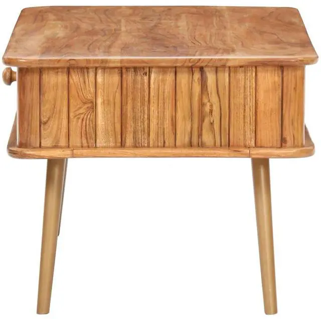 Alt view image 7 of 14 - vidaXL Coffee Table 39.4"x19.7"x15.7" Solid Acacia Wood