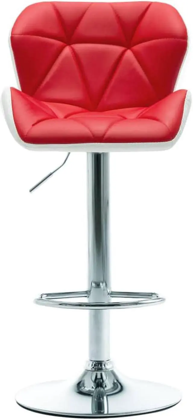 Alt view image 6 of 16 - vidaXL Bar Stool Red Faux Leather