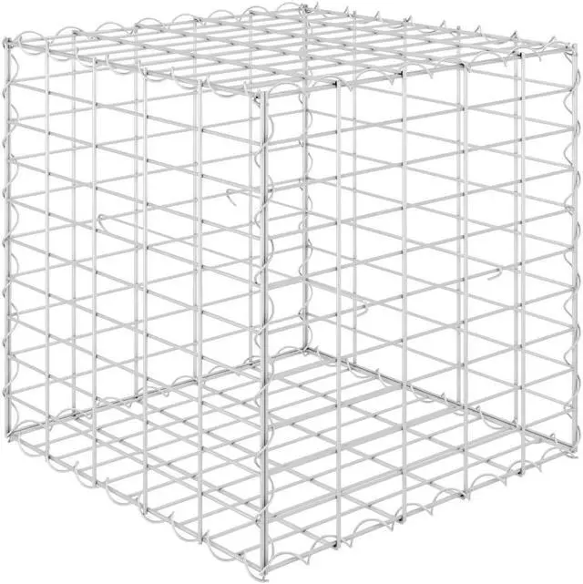 Alt view image 9 of 15 - vidaXL Cube Gabion Raised Bed Steel Wire 19.7" Planter Basket Pot Cage Garden