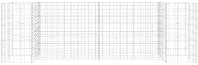 Alt view image 11 of 15 - vidaXL H-Shaped Gabion Planter Steel Wire 31.5" Flower Bed Basket Pot Garden