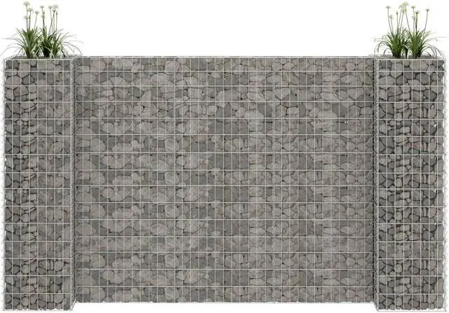 Main image of vidaXL H-Shaped Gabion Planter Steel Wire 59.1" Flower Bed Basket Pot Garden