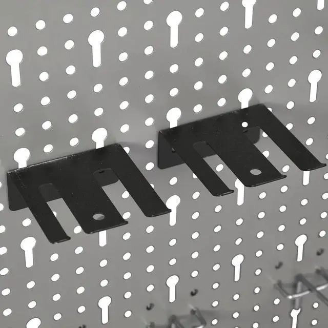 Alt view image 20 of 20 - vidaXL Peg Boards Tool Holder Metal Pegboard Wall for Workbench 4 Pcs Steel
