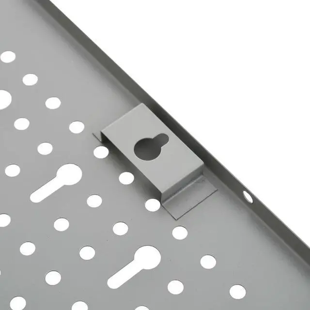 Alt view image 16 of 16 - vidaXL Peg Boards Metal Pegboards with Versatile Holes Pegboard Wall 3 Pcs Steel