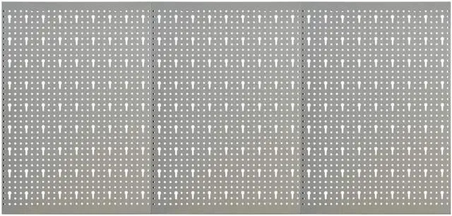 Alt view image 11 of 16 - vidaXL Peg Boards Metal Pegboards with Versatile Holes Pegboard Wall 3 Pcs Steel