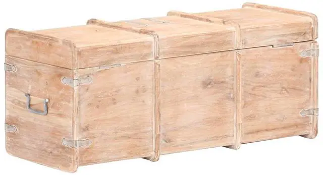 Alt view image 7 of 14 - vidaXL Storage Chest 35.4"x15.7"x15.7" Solid Acacia Wood